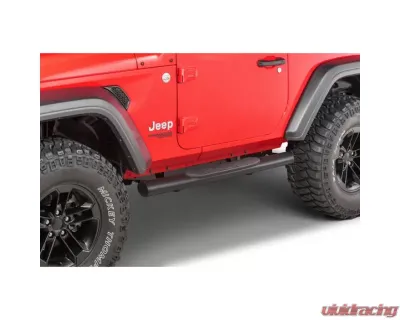 Quadratec QR4 Heavy Duty Oval Side Steps Jeep Wrangler 2-Door JL 2018-2021 - 12004 3064 07